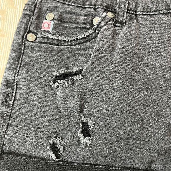 Ag Adriano Goldschmied The Heather Distressed Denim Shorts Size 14 - Picture 5 of 9